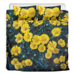 Little Yellow Daisy Print Duvet Cover Bedding Set