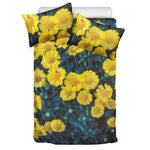 Little Yellow Daisy Print Duvet Cover Bedding Set