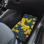 Little Yellow Daisy Print Front Car Floor Mats