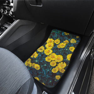 Little Yellow Daisy Print Front Car Floor Mats