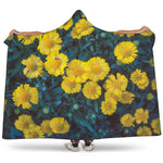 Little Yellow Daisy Print Hooded Blanket