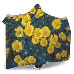 Little Yellow Daisy Print Hooded Blanket