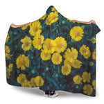 Little Yellow Daisy Print Hooded Blanket