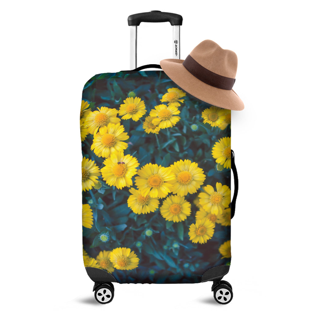 Little Yellow Daisy Print Luggage Cover