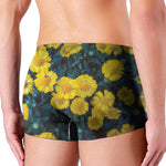 Little Yellow Daisy Print Men's Boxer Briefs