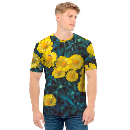 Little Yellow Daisy Print Men's T-Shirt