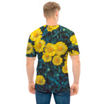 Little Yellow Daisy Print Men's T-Shirt