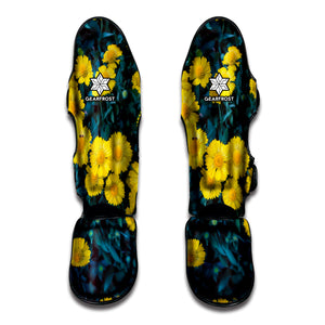 Little Yellow Daisy Print Muay Thai Shin Guard