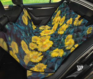 Little Yellow Daisy Print Pet Car Back Seat Cover