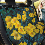 Little Yellow Daisy Print Pet Car Back Seat Cover