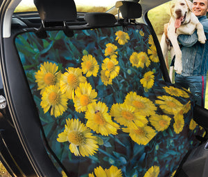 Little Yellow Daisy Print Pet Car Back Seat Cover