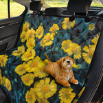 Little Yellow Daisy Print Pet Car Back Seat Cover