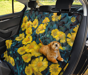 Little Yellow Daisy Print Pet Car Back Seat Cover