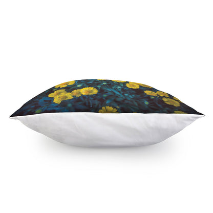 Little Yellow Daisy Print Pillow Cover