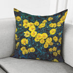 Little Yellow Daisy Print Pillow Cover