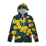 Little Yellow Daisy Print Pullover Hoodie