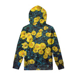 Little Yellow Daisy Print Pullover Hoodie