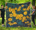 Little Yellow Daisy Print Quilt