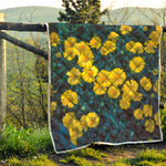 Little Yellow Daisy Print Quilt