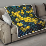 Little Yellow Daisy Print Quilt