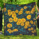 Little Yellow Daisy Print Quilt
