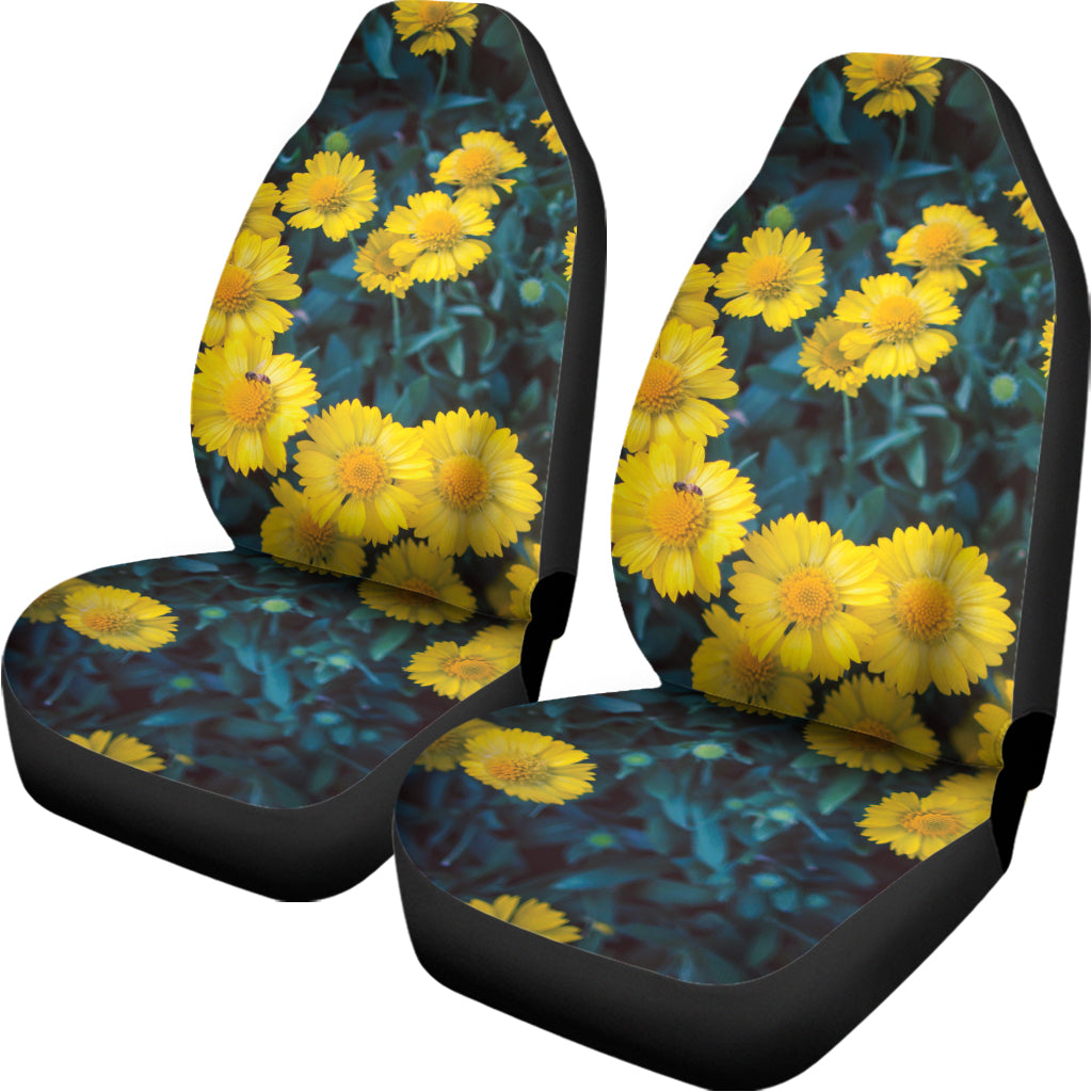 Little Yellow Daisy Print Universal Fit Car Seat Covers