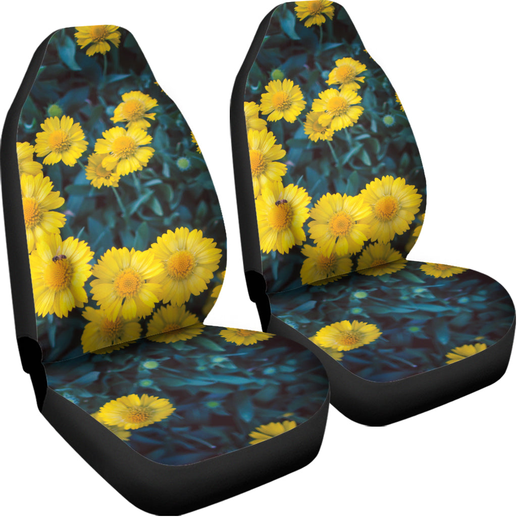 Little Yellow Daisy Print Universal Fit Car Seat Covers