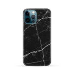 Black White Grunge Marble Print Phone Case