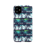Blue Hibiscus Palm Tree Pattern Print Phone Case