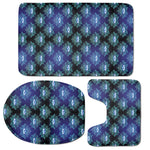 Lotus Eye of Providence Pattern Print 3 Piece Bath Mat Set