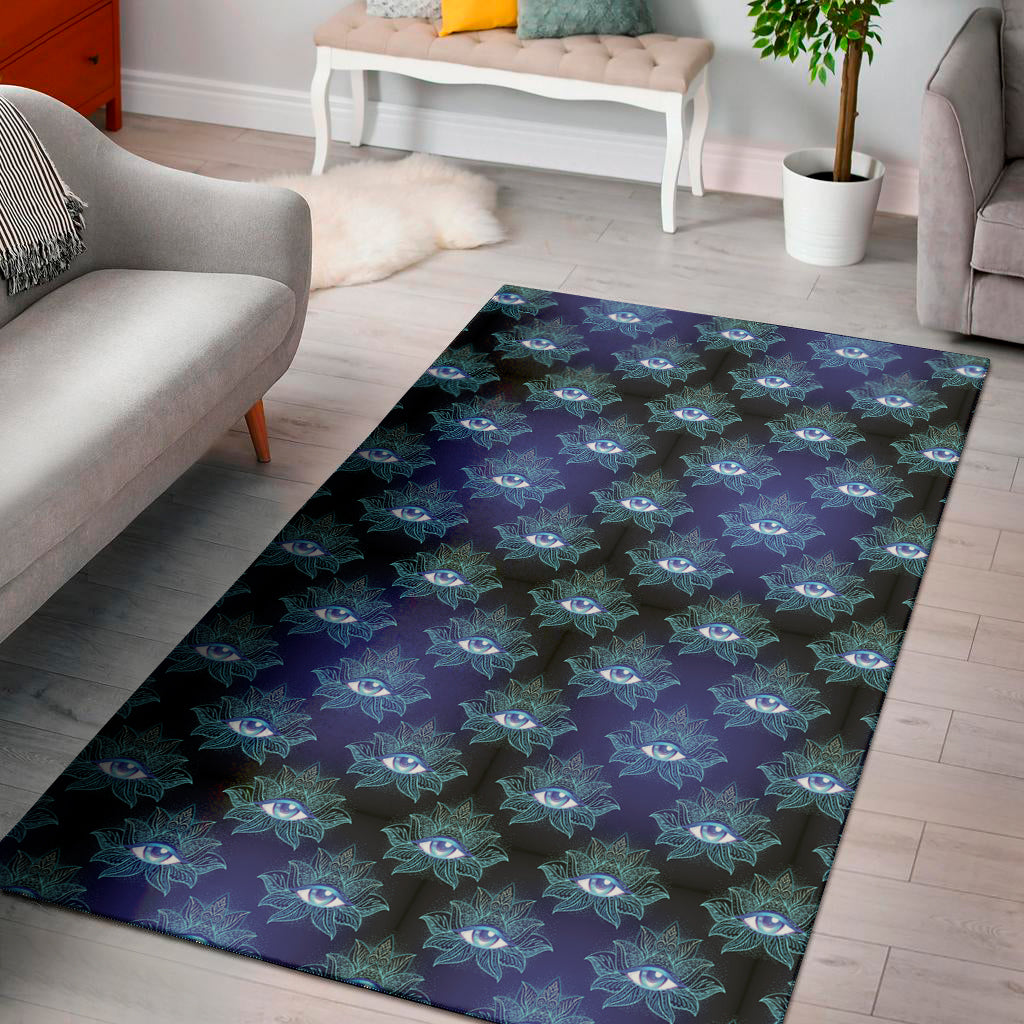 Lotus Eye of Providence Pattern Print Area Rug