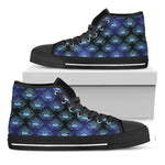 Lotus Eye of Providence Pattern Print Black High Top Shoes