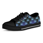 Lotus Eye of Providence Pattern Print Black Low Top Shoes