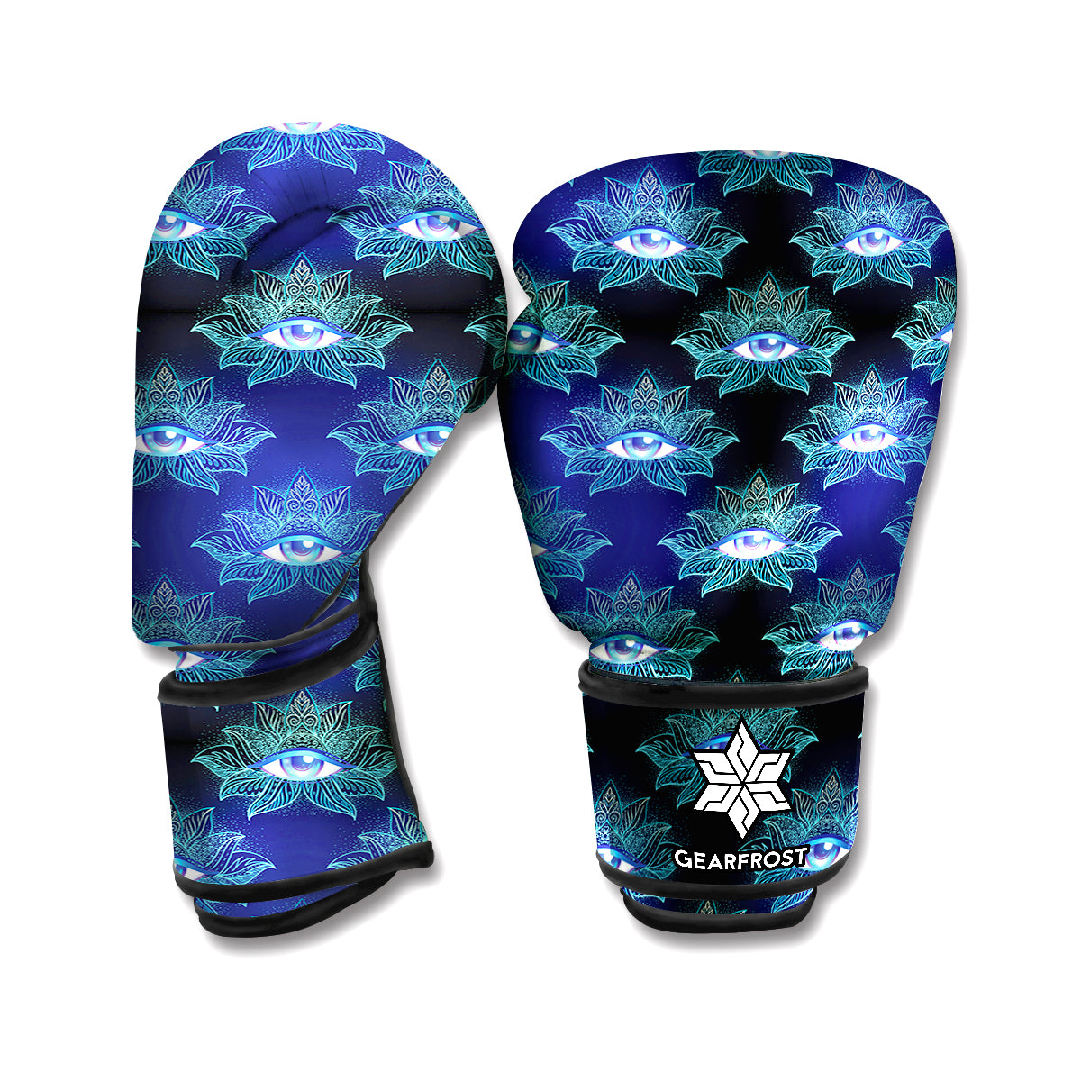 Lotus Eye of Providence Pattern Print Boxing Gloves