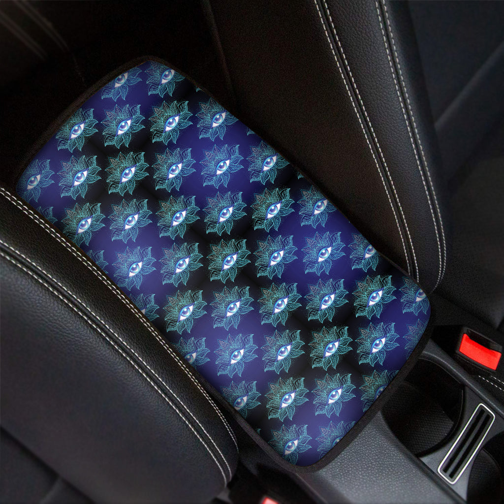 Lotus Eye of Providence Pattern Print Car Center Console Cover