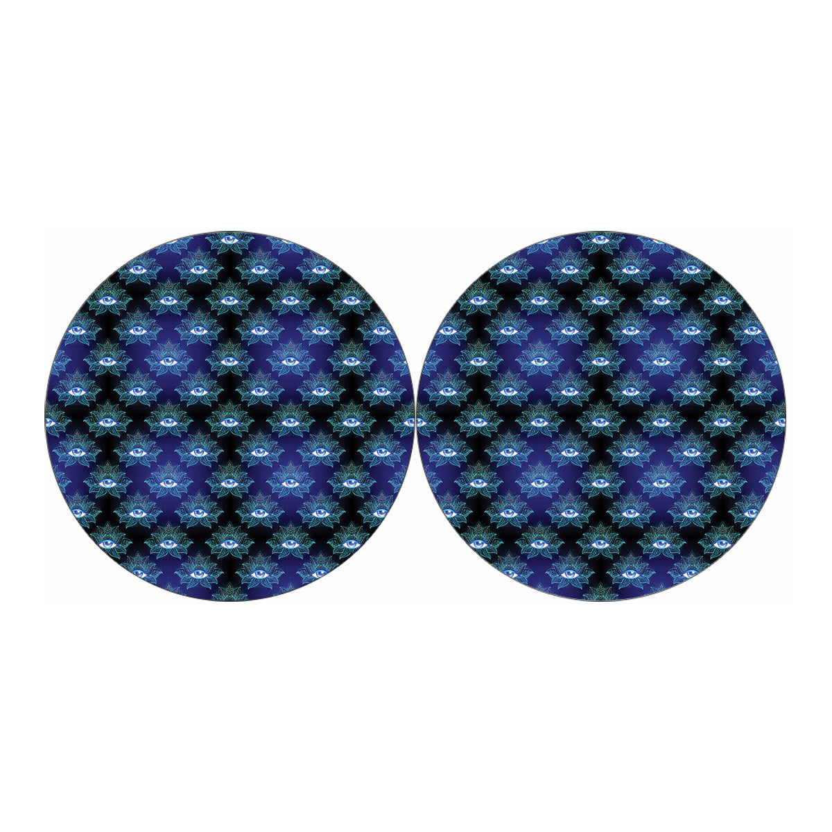 Lotus Eye of Providence Pattern Print Car Coasters