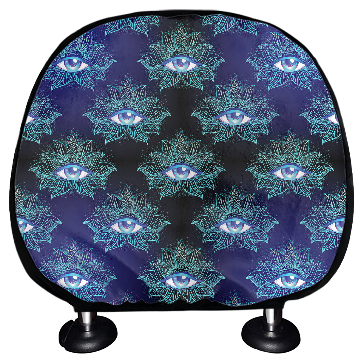 Lotus Eye of Providence Pattern Print Car Headrest Covers