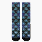Lotus Eye of Providence Pattern Print Crew Socks