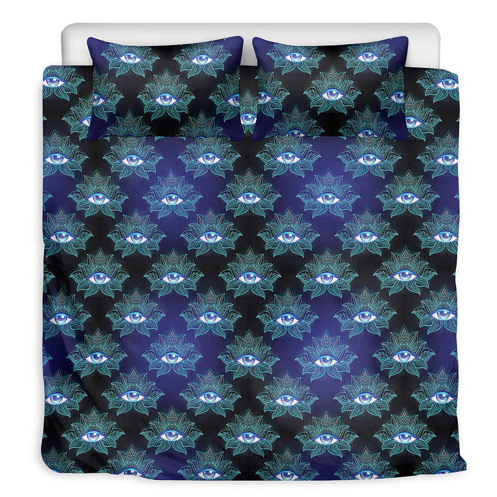 Lotus Eye of Providence Pattern Print Duvet Cover Bedding Set