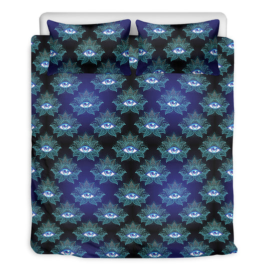 Lotus Eye of Providence Pattern Print Duvet Cover Bedding Set