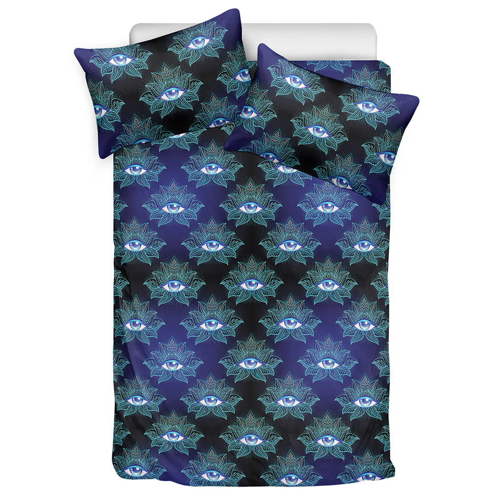 Lotus Eye of Providence Pattern Print Duvet Cover Bedding Set