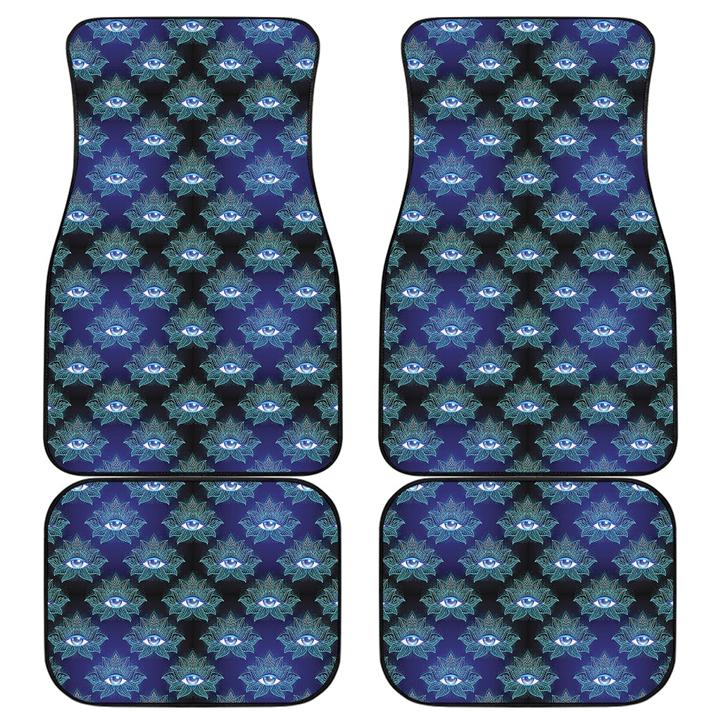 Lotus Eye of Providence Pattern Print Front and Back Car Floor Mats