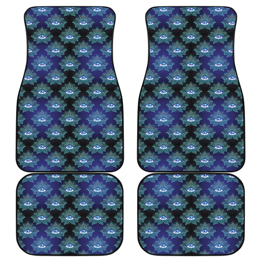 Lotus Eye of Providence Pattern Print Front and Back Car Floor Mats