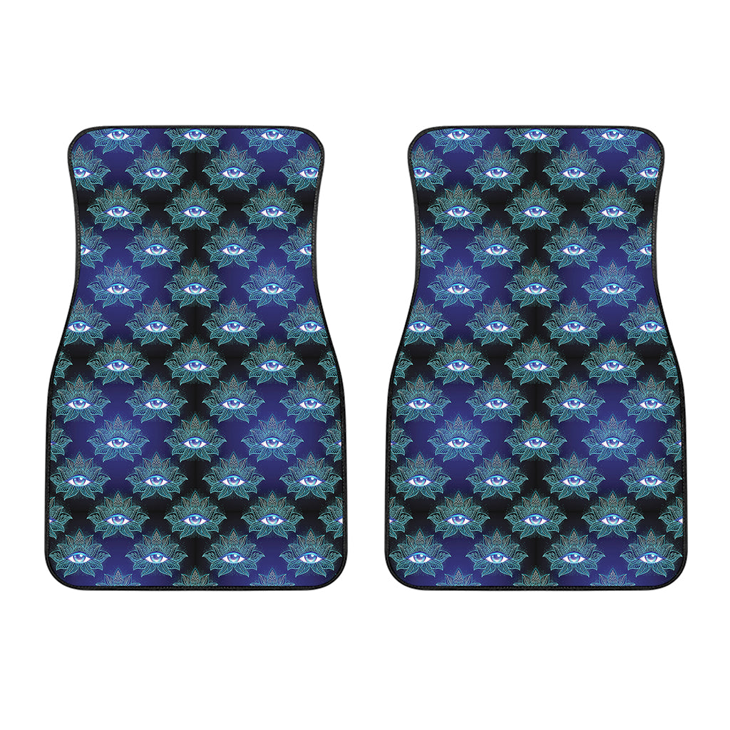 Lotus Eye of Providence Pattern Print Front Car Floor Mats