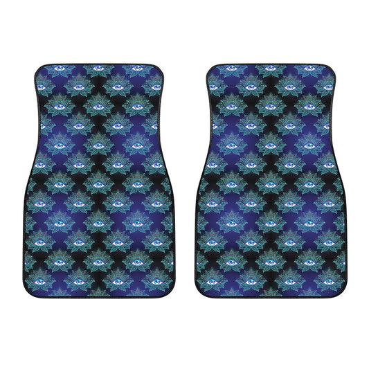 Lotus Eye of Providence Pattern Print Front Car Floor Mats