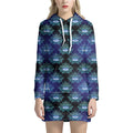 Lotus Eye of Providence Pattern Print Pullover Hoodie Dress