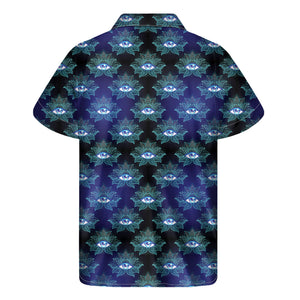 Lotus Eye of Providence Pattern Print Men's Short Sleeve Shirt