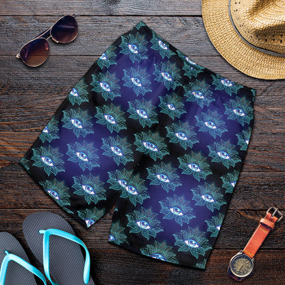 Lotus Eye of Providence Pattern Print Men's Shorts