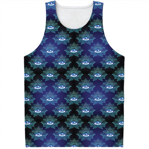 Lotus Eye of Providence Pattern Print Men's Tank Top