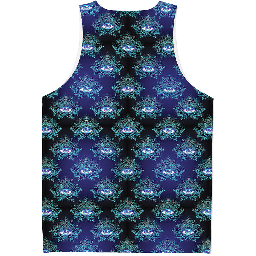 Lotus Eye of Providence Pattern Print Men's Tank Top